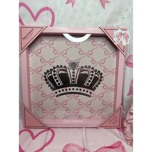 Juicy Couture Printed Wall Art-Pink Bow Crown